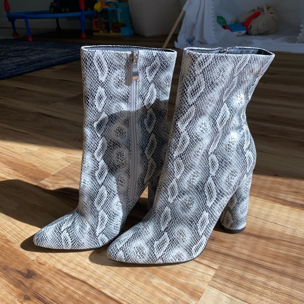 Snake Print Boots